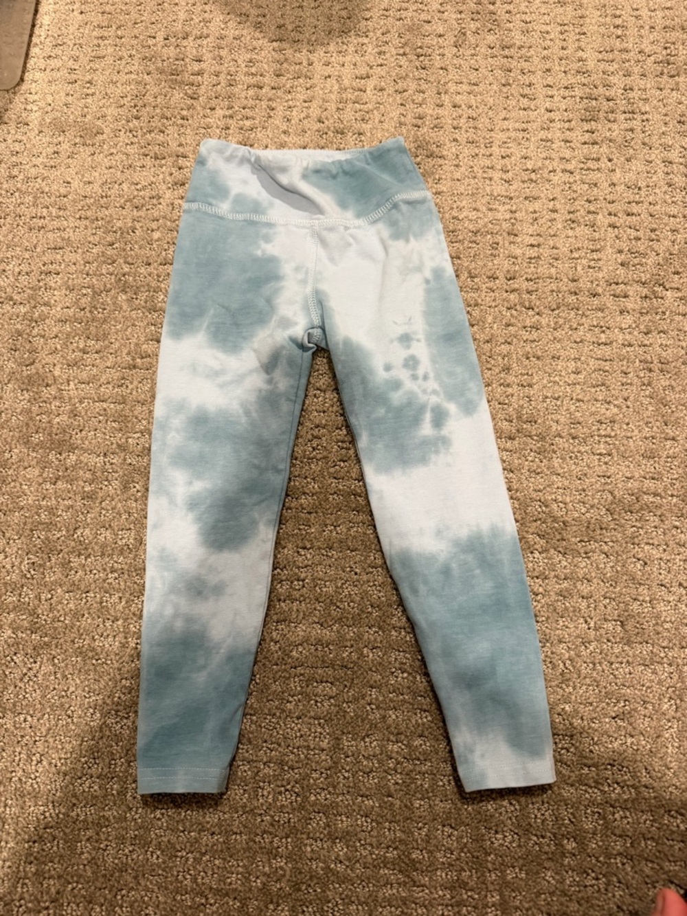 Tiny Whales Blue Tie-Dye Leggings